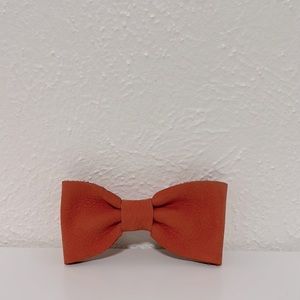 Suede coral hair clip